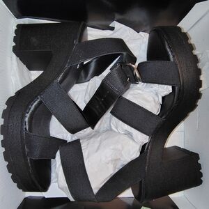 Women's Black Platform Sandals